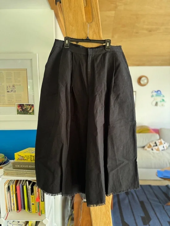 Sea New York Black Linen Pleated Wide Leg Lara pants - Picture 3 of 9